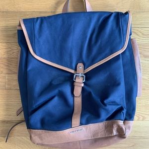 Cole Haan Navy Backpack w/ leather